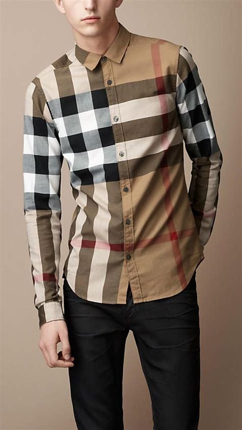 burberry plaid collar shirt|burberry men's shirts outlet.